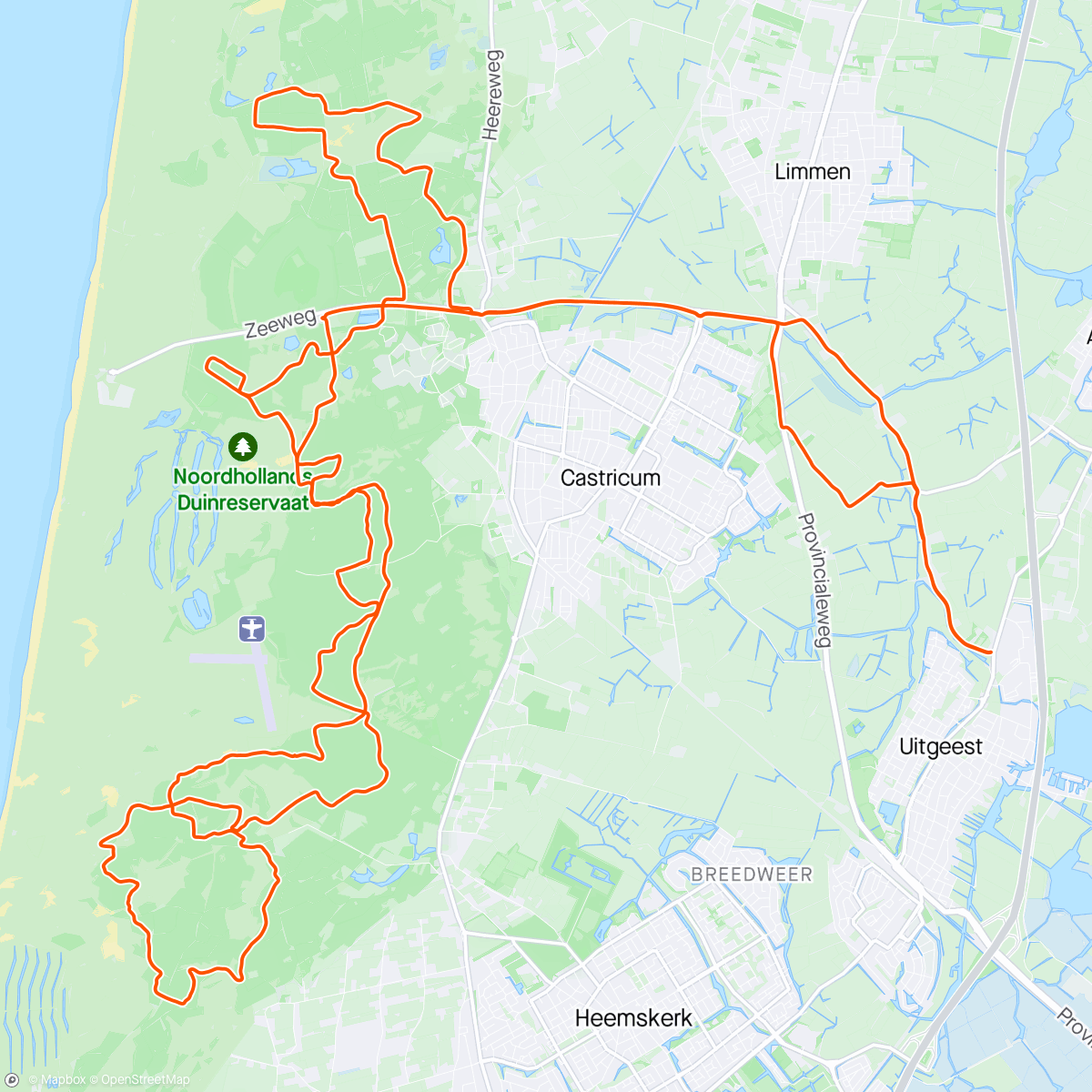 Map of the activity, Ochtendritje met Paul