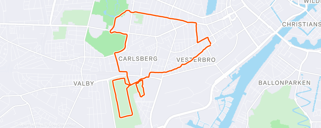 Map of the activity, Morning Run