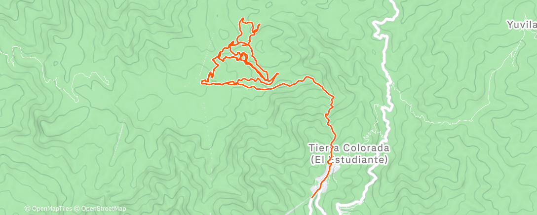 Карта физической активности (Vuelta en bicicleta de montaña a la tarde)