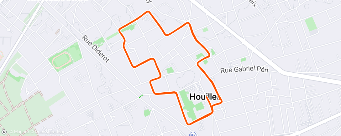 Map of the activity, Course des AS à houilles