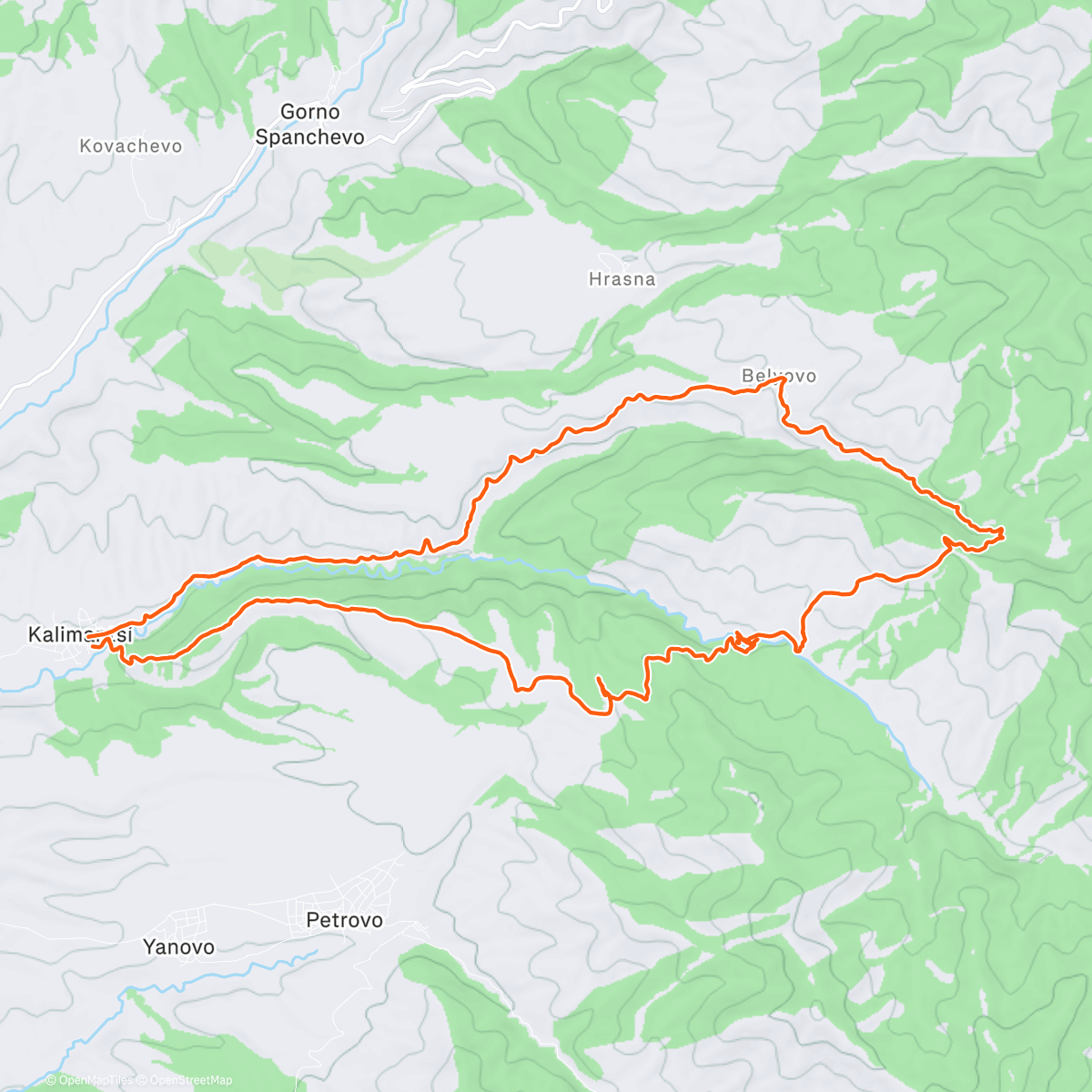 Map of the activity, Morning Mountain Bike Ride