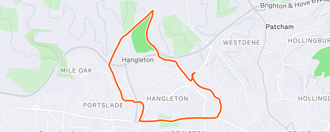 Map of the activity, Lunch Run