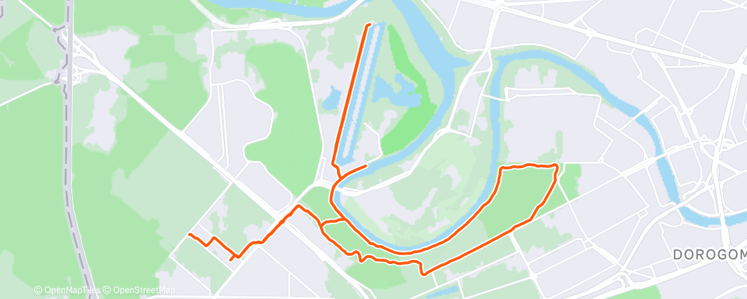 Map of the activity, Полуденный забег