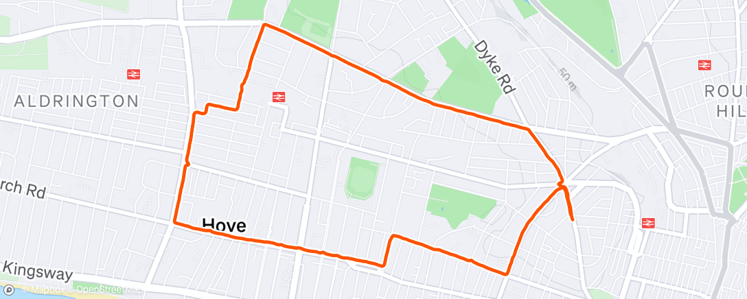 Mapa de la actividad (Lunch Run)