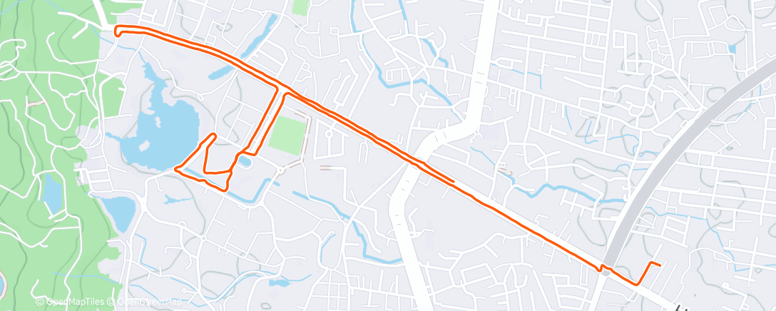 Map of the activity, 朝のトレイルランニング