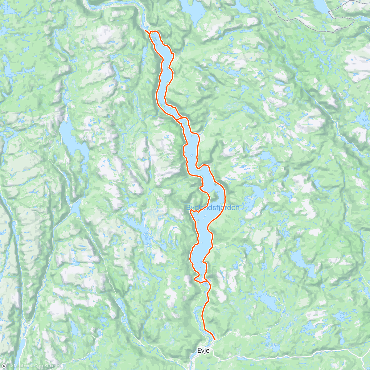 Map of the activity, Evje til Ose via Åraksbø i litt 💨