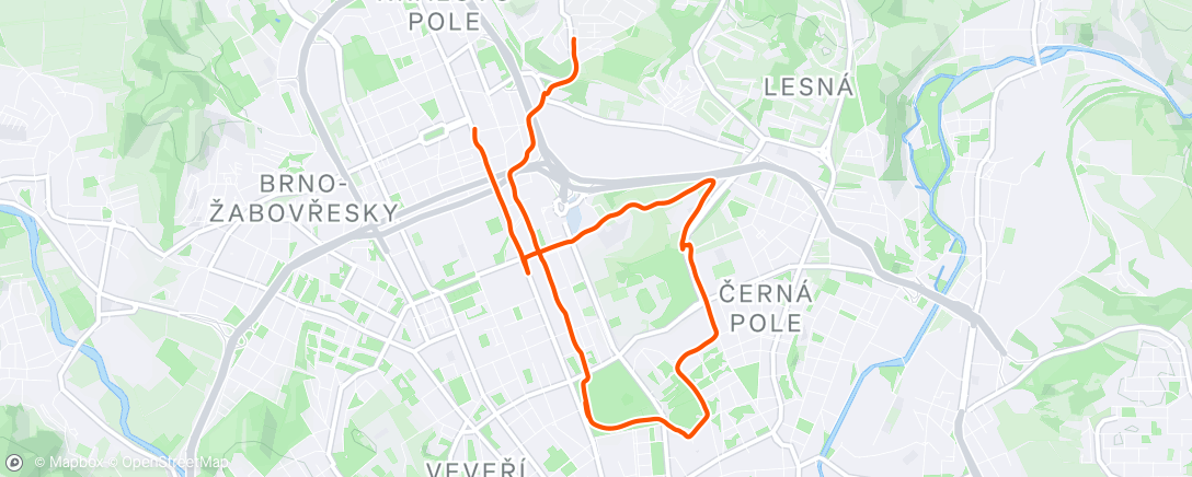 Map of the activity, Afternoon Run