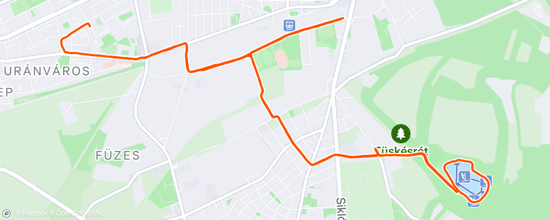 Map of the activity, Morning Run