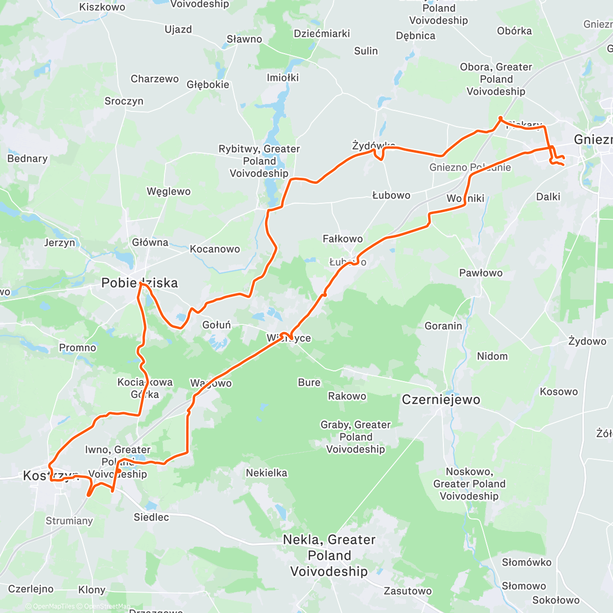 Map of the activity, Morning Gravel Ride