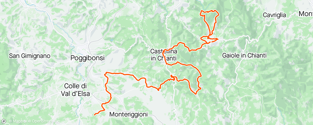 Map of the activity, Gravel Tuscany by Thomson Day 3