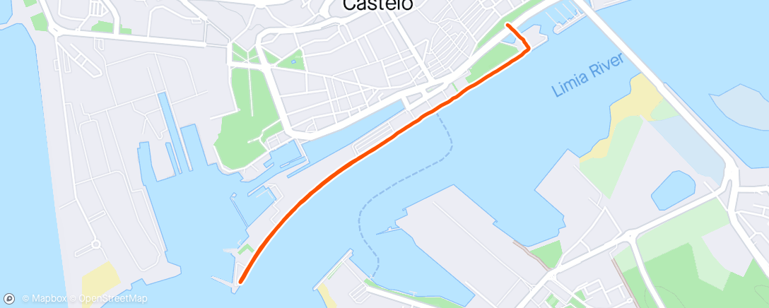 Map of the activity, Passeio vespertino