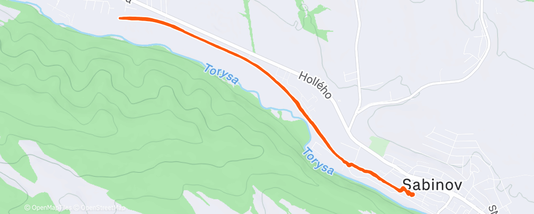 Map of the activity, Morning Run