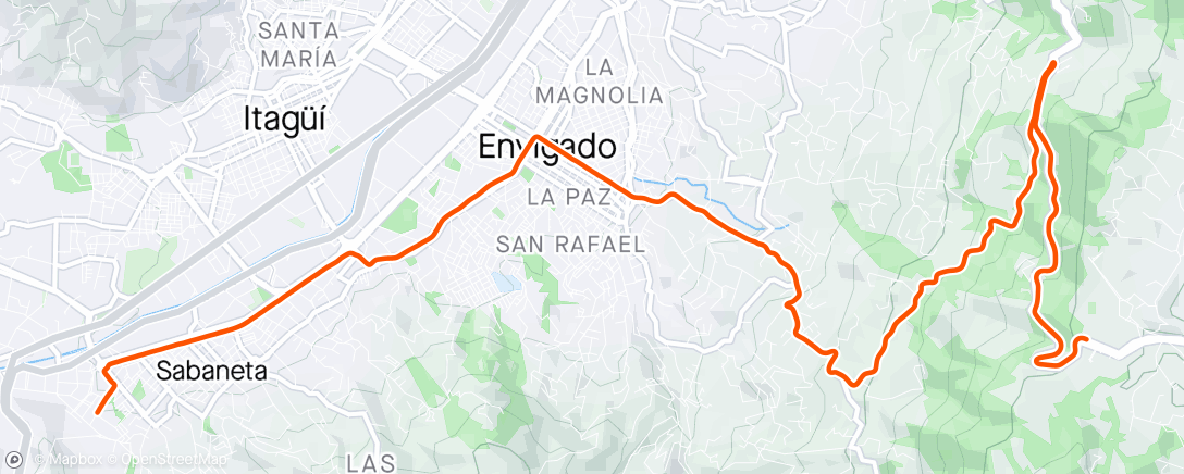 Карта физической активности (Vuelta ciclista por la mañana)