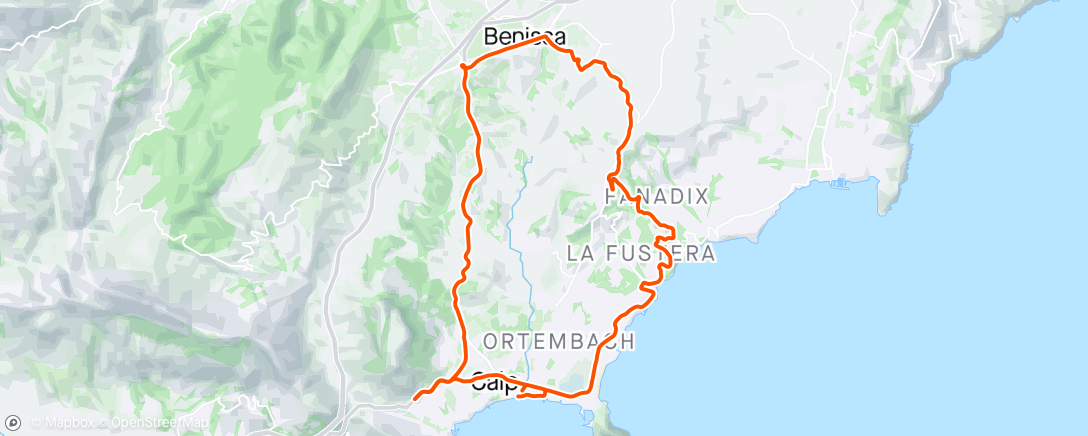 Map of the activity, Calpe 11