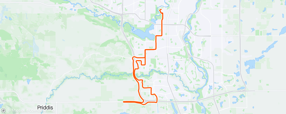 Map of the activity, Lunch Ride