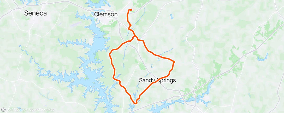 Map of the activity, Sandy Springs loop