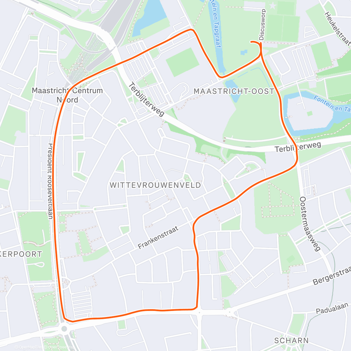 Map of the activity, Tussen de 🏊‍♀️ wedstrijden door rondje langs mijn oude kamer gewandeld