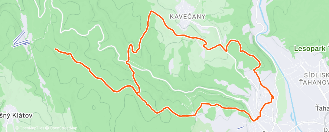 Map of the activity, Lunch Trail Run