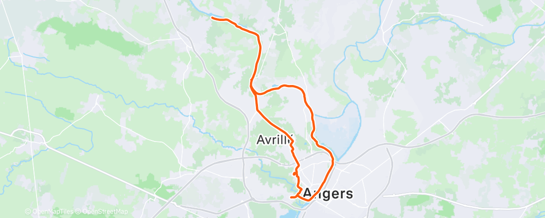 Map of the activity, Gravel dans l'après-midi