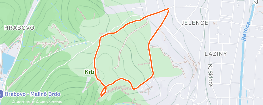 Map of the activity, Afternoon Walk