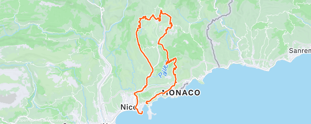 Map of the activity, Sortie vélo le matin