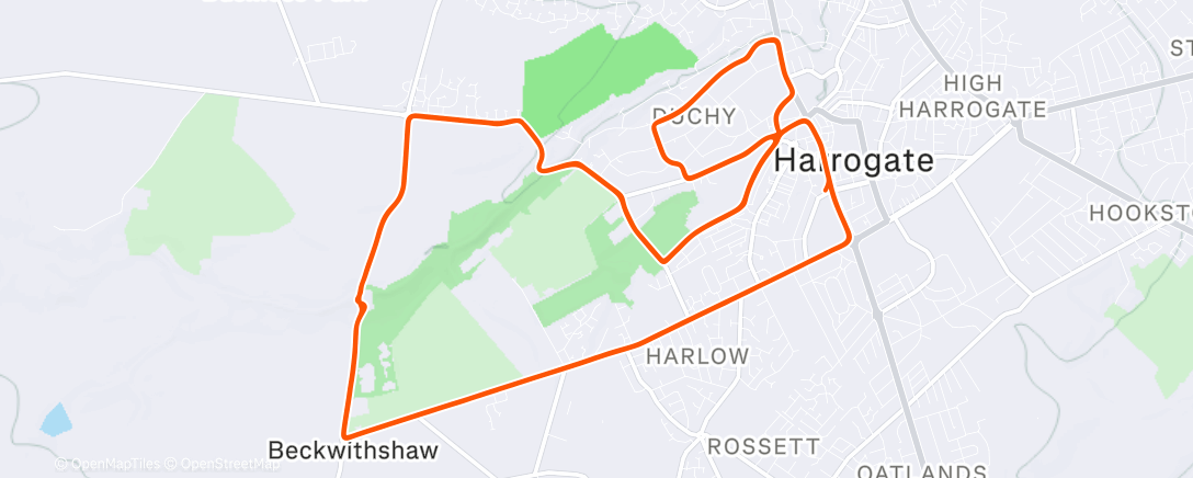 Map of the activity, Beckwithshaw Penny Pot Loop