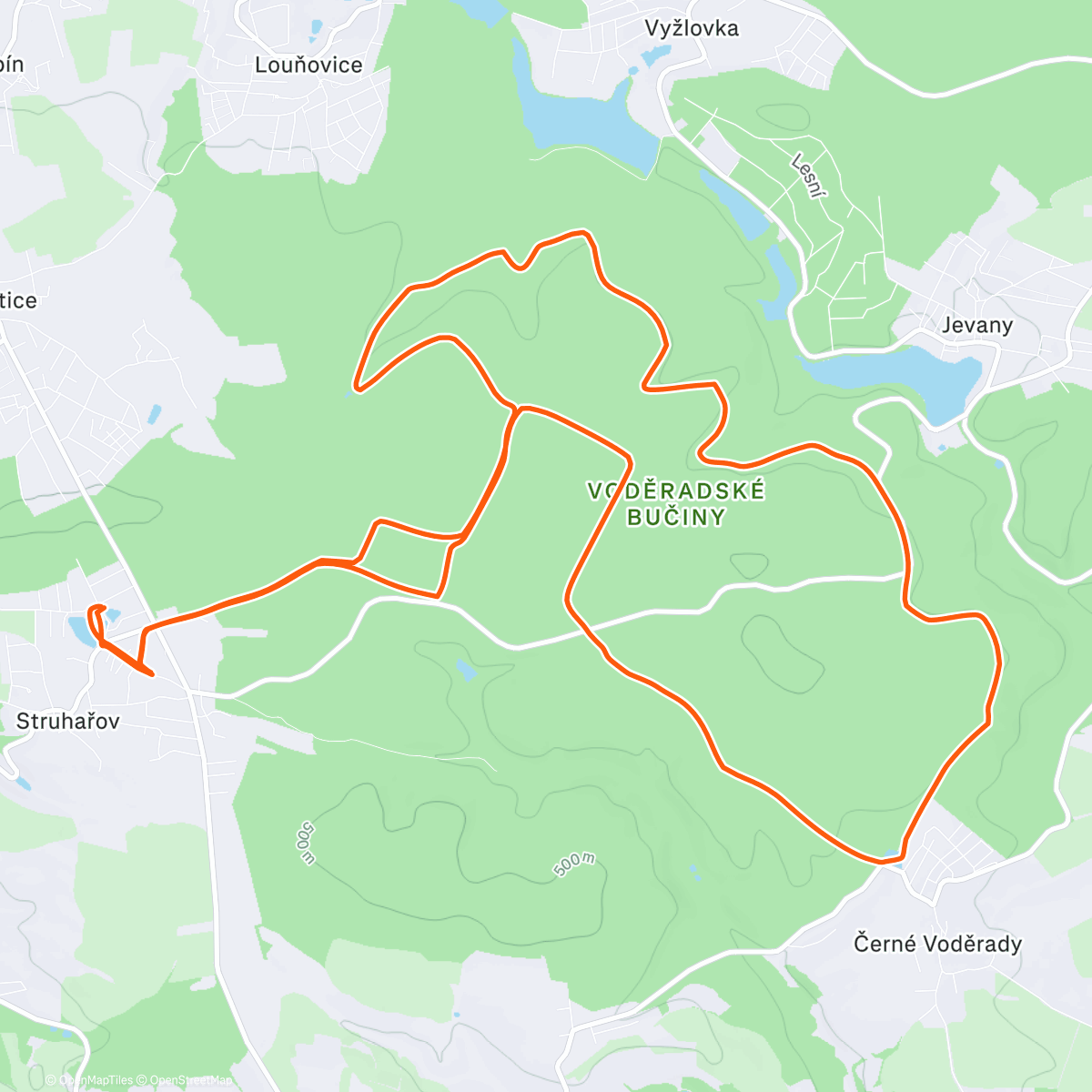 Map of the activity, Novoroční 2026