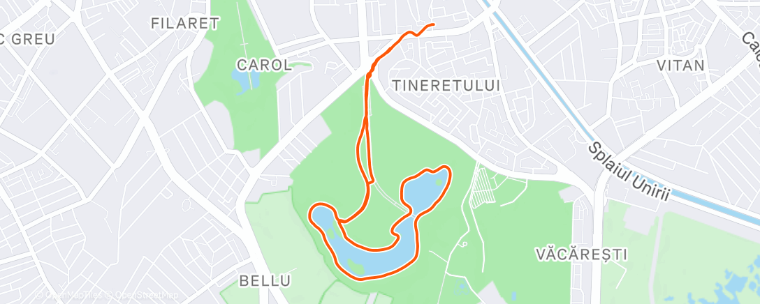 Map of the activity, Lunch Run