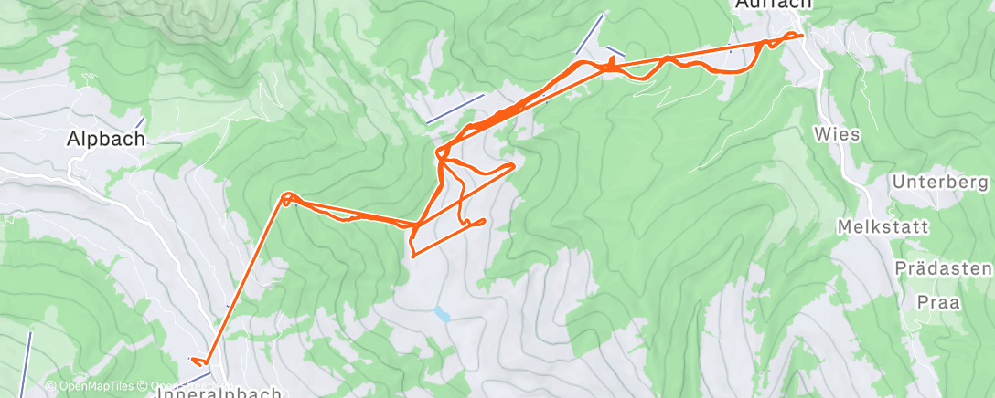 Карта физической активности (Skiabfahrt am Nachmittag)