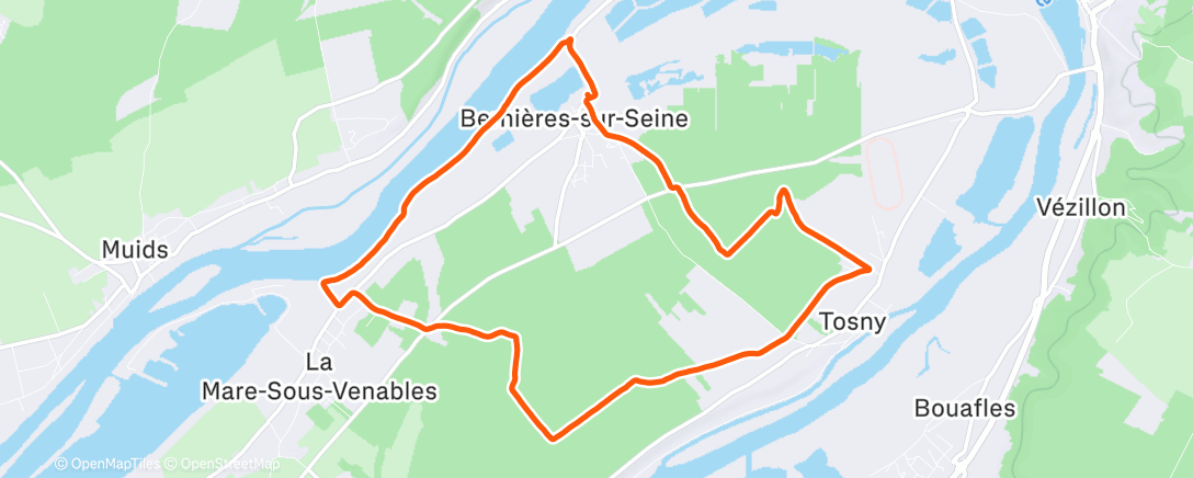 Map of the activity, Retour aux classiques : le tour de 14km à l'envers