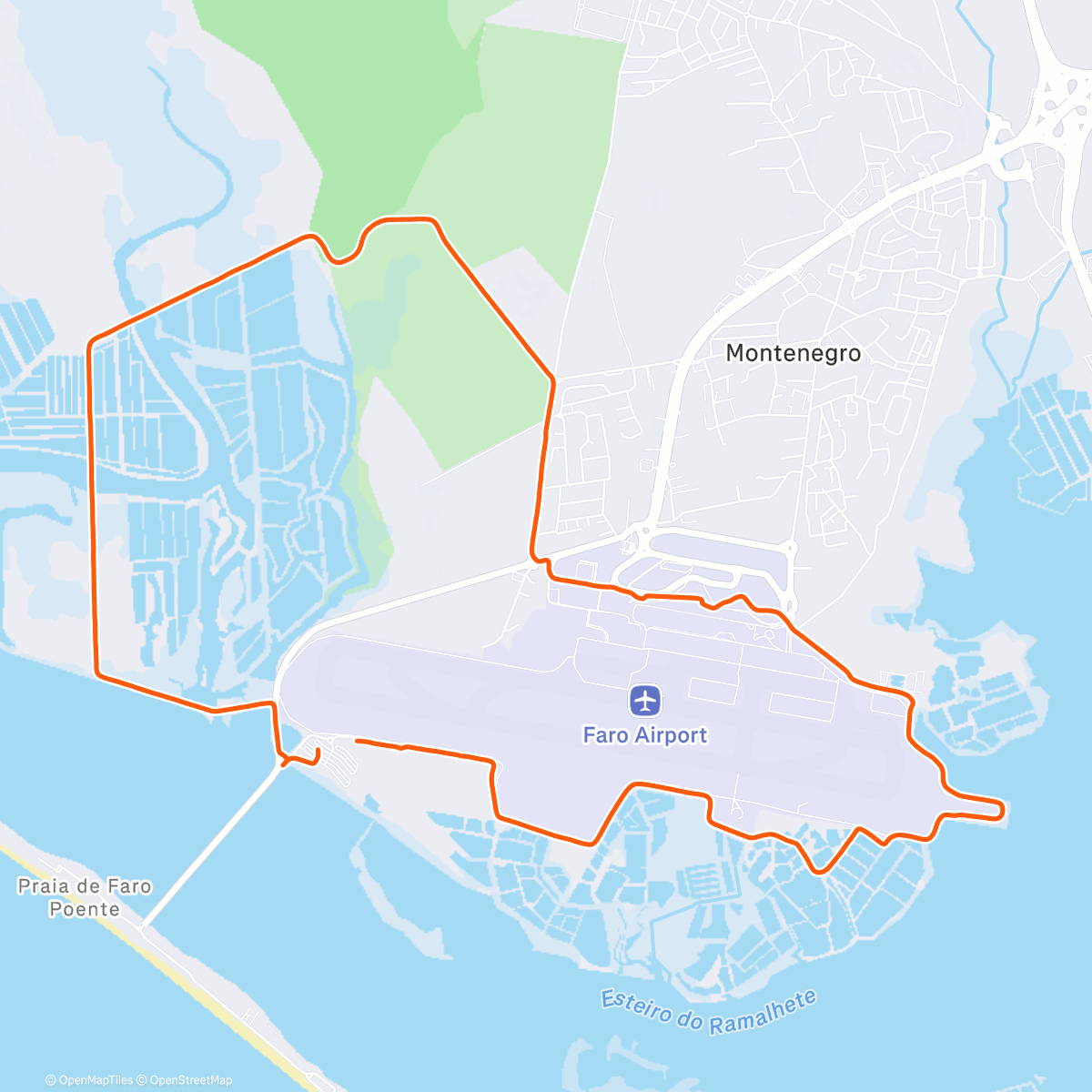 Map of the activity, Passeio matinal