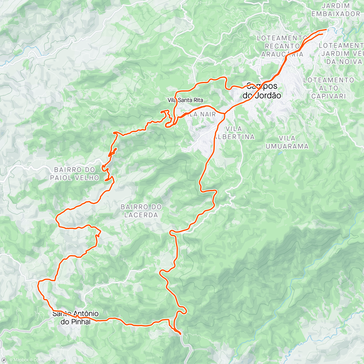 Map of the activity, Perc. Giro Like a Pró curto