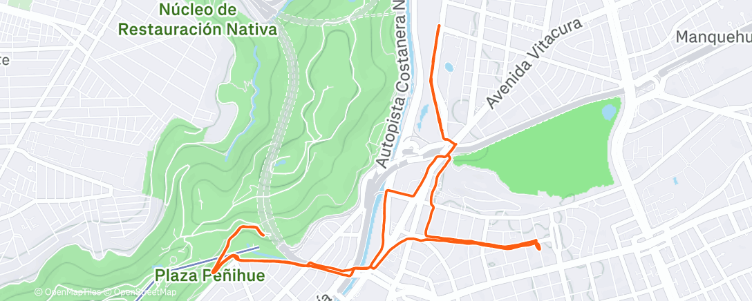 Map of the activity, 10K