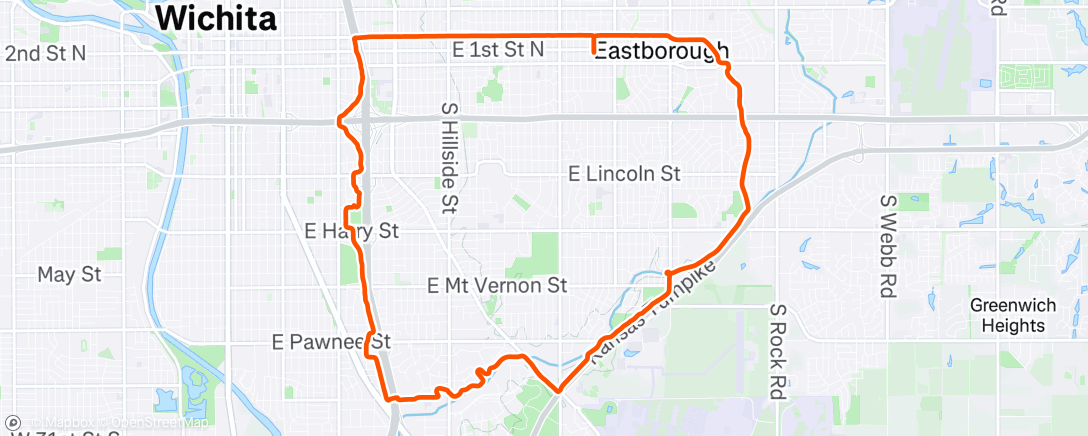 Map of the activity, Easy spin ride - Outdoors finally!