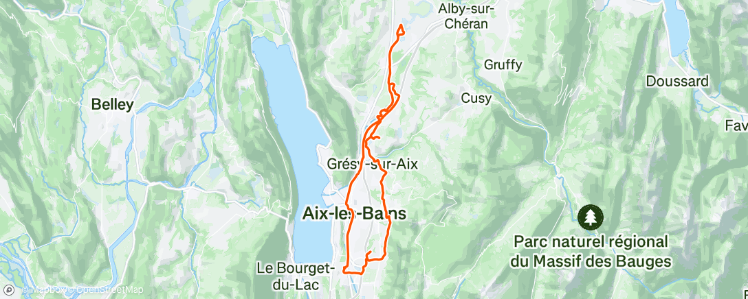 Mapa de la actividad (Gravel le midi)