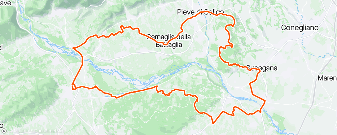 Karte der Aktivität „Cornuda Bike Ride”
