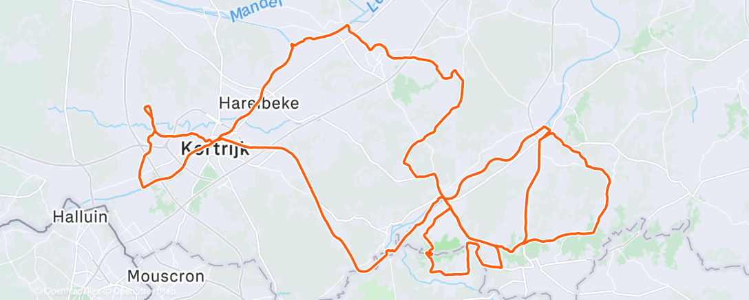 Map of the activity, Morning Ride