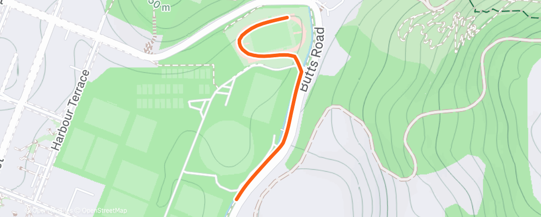 Map of the activity, Afternoon Run