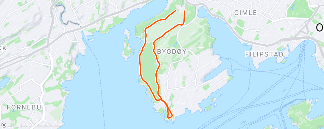 Mapa da atividade, bygdøy