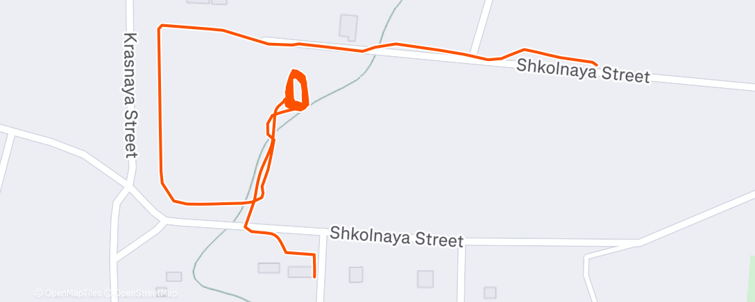 Map of the activity, Дневной забег