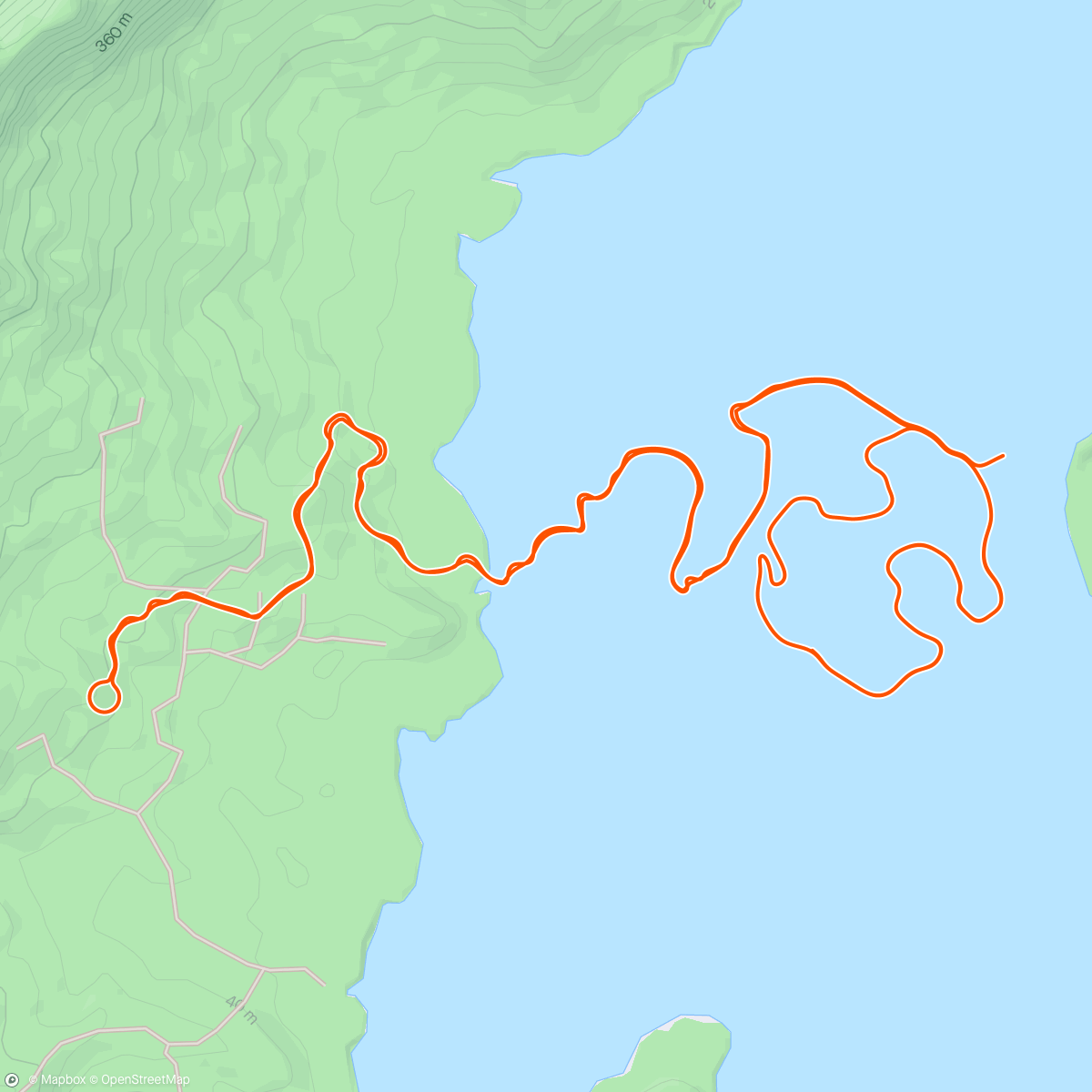 Карта физической активности (Zwift - Climb Portal: Old La Honda at 75% Elevation in Watopia)