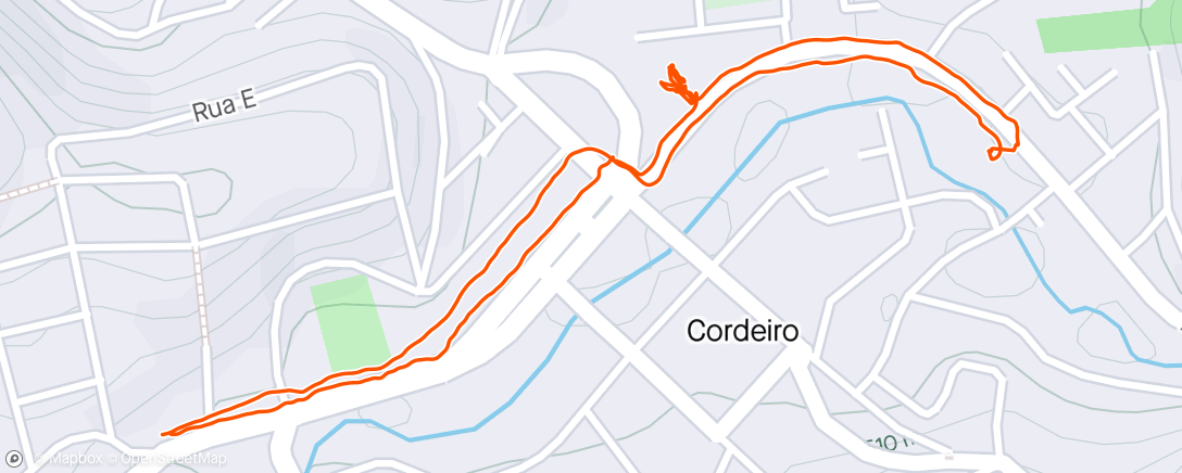 Mapa de la actividad, Andando em Cordeiro