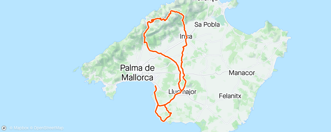 Map of the activity, Great day to finish off 9 days here in Mallorca