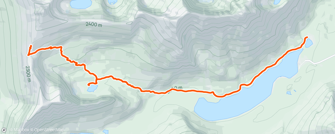 Map of the activity, Morning Hike