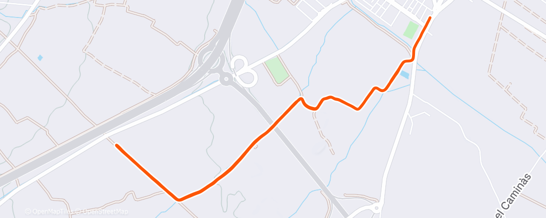 Map of the activity, Carrera de tarde