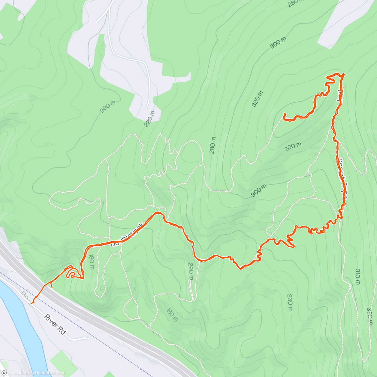 Map of the activity, Blow drying the trails