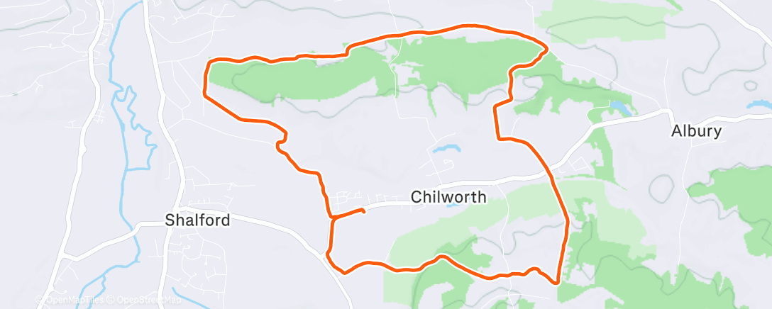 Карта физической активности (Afternoon Trail Run)