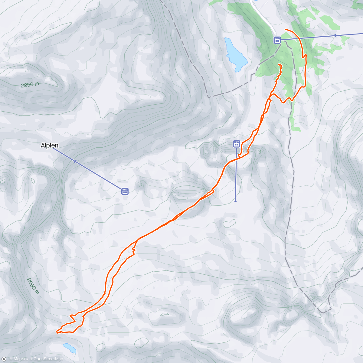 Mapa da atividade, Tourenskilauf am Nachmittag