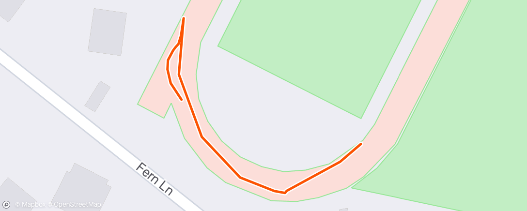 Map of the activity, Warmup strides
