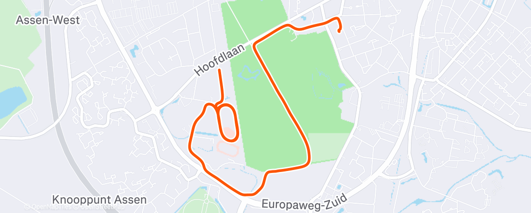 Map of the activity, Lunch Run